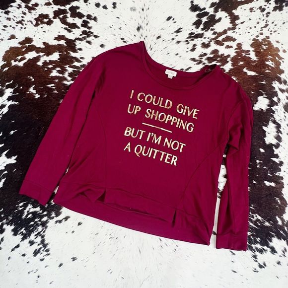 Decree Maroon & Gold Shopping Addict Sweater L - Picture 1 of 8
